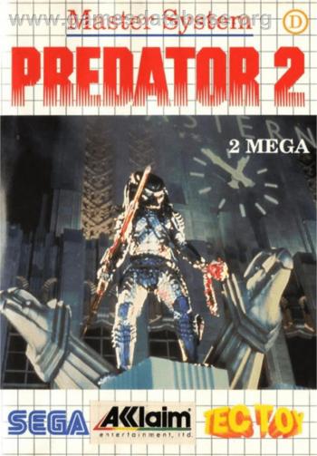 Cover Predator 2 for Master System II